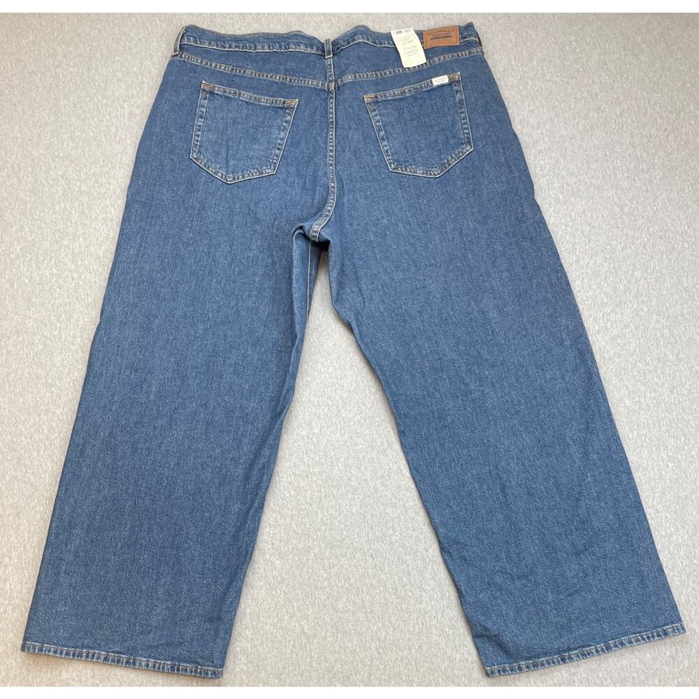 Levis Jeans Women 22 (W36) Blue Cotton Blend Stretch Mid-Rise Wide Leg NWT - Picture 2 of 10